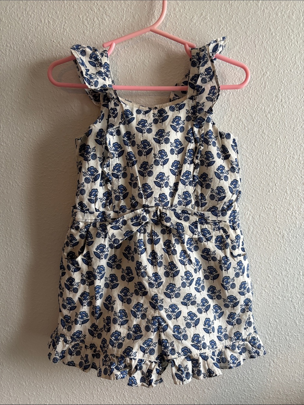 Toddler Girl’s Janie and Jack Floral Ruffle Romper, 3T